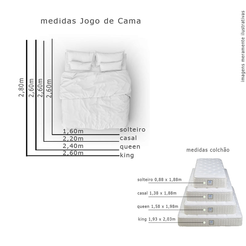 Jogo de Cama Queen Kacyumara Bordado Munique 300 Fios Fend/Off White